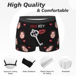 Caleçon boxeur avec photo de visage Ensemble de caleçons personnalisé Multicolore pour la Saint-Valentin Cadeau d'anniversaire pour Lui Elle