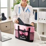 Personalisierte Stethoskop Schleife großen Name Tragetasche mit Mesh-Taschen Reisezubehör Geburtstag Anerkennung Geschenk für medizinisches Personal