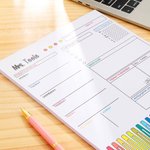 Bloc-notes Coloré Personnalisé avec Nom Semaine de Rentrée Cadeau pour Appréciation de l'Enseignant