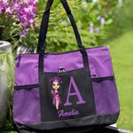 Personalizado Lindo Académico Cartoon Character Tote Bag with Name Fashion Graduation Season Gift for Girl Woman