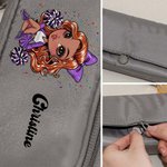 Personalisierte Mode Cheerleading Mädchen wasserdicht faltbar Make-up Pinsel Aufbewahrungstasche mit Namen Reisen Essentials Geburtstag Geschenk für Frauen