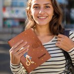 Personalized Zodiac Cartoon Character Leather A5 Sketchbook Notebook Cover with Storage Pocket Office Birthday Gift for Women Men