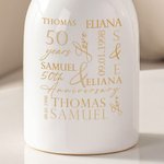 Personalizzato Nuvola di parole Nome Anno Iniziale Vaso di fiori in ceramica Decorazione per interni esterni Compleanno San Valentino Anniversario Regalo per la coppia
