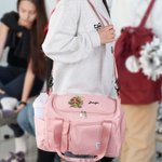 Personalisierte Cartoon Cheerleader Girl Mehrkammern große Reisetasche mit Namen und Schultergurt Geburtstag Reisezubehör Geschenk für Frauen