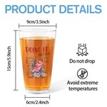 Personalized Hugging Couple Lucky Bastard 16oz Glass Whisky Beer Mug with Names and Year Birthday Valentine's Day Anniversary Gift for Couple