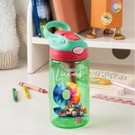 Personalizzato Fantasia Numero Unicorno Dinosauro Veicolo 16 oz Bambino Nome Bottiglia d'acqua con manico Cannuccia in silicone Torna a scuola Regalo di compleanno per ragazzo ragazza