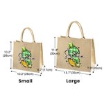 Personalisierte Lucky Shamrock Hut Gnom Doodle Brief Jute Tragetasche mit Namen wiederverwendbare St. Patrick's Day Party Geschenk für Kinder Familie