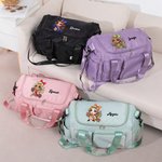 Personalisierte Cartoon Cheerleader Girl Mehrkammern große Reisetasche mit Namen und Schultergurt Geburtstag Reisezubehör Geschenk für Frauen