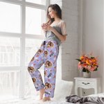 Photo de coeur personnalisée Multicolore Portrait Nom Pantalon de pyjama long avec cordon de serrage Cadeau d'anniversaire d'amitié pour les amis