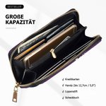 Personalisierte Mehrfächrige Cartoon Charakter Geburtsblumenkranz PU-Leder Geldbörse mit Namen Geburtstag Geschenk für Damen