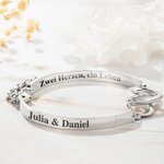 Personalisiertes Unendlichkeit Herz Armband mit Namen Gravur und Karte Valentinstag Jahrestag Muttertag Geschenk für Damen
