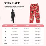 Photo de coeur personnalisée Multicolore Portrait Nom Pantalon de pyjama long avec cordon de serrage Cadeau d'anniversaire d'amitié pour les amis