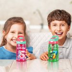 Personalizzato Fantasia Numero Unicorno Dinosauro Veicolo 16 oz Bambino Nome Bottiglia d'acqua con manico Cannuccia in silicone Torna a scuola Regalo di compleanno per ragazzo ragazza