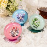 Personlig antropomorfisk födelseblomma Vinflaska Hip Flask med namn och glittrigt lock Mors dag Brudtärna Födelsedagspresent för kvinnor