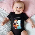 Personalizado Vehículos de Construcción Fantasía Unicornio Número Patrón 100% Algodón con Nombre Baby Shower Regalo para Bebé Niño Niña