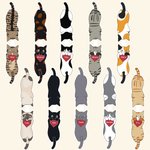 Personalised Cat Shaped Magnetic Bookmark Clip with Name Reading Stationery Supplies Birthday Gift for Bookworms Cat Lovers