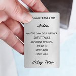 Personalised So Grateful For Wallet Card with Name and Text Birthday Appreciation Gift for Family Friend Teacher