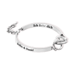 Personalisiertes Unendlichkeit Herz Armband mit Namen Gravur und Karte Valentinstag Jahrestag Muttertag Geschenk für Damen