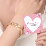 Personalisiertes Unendlichkeit Herz Armband mit Namen Gravur und Karte Valentinstag Jahrestag Muttertag Geschenk für Damen