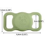 Personalisierte Silikon AirTag Schutzhülle mit Namen Gravur Porträt oder Pfote Hundehalsband Zubehör Geschenk für Haustier Hundeliebhaber