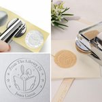 Personalisierte niedliche Kaninchen Affe Tiere Design Hand Held Prägestempel mit Text Bibliothek Lesen Geburtstag Geschenk für Kinder Bücherwürmer