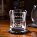 Gepersonaliseerde Football Stadium Schets Whiskeyglazen met Gegraveerde Naam Tekst en Leisteen Onderzetter Betekenisvol Verjaardagscadeau voor voetballiefhebbers