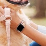 Personalisierte 1-7 Katze Hund Haustier Foto-Collage Wasserdichtes Silikon Uhrenband Kompatibel mit Apple Watch Geburtstag Geschenk für Familie Freunde