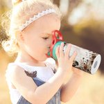 Personalized Boho Style Floral Horse 12oz Name Water Bottle with Silicone Straw and Handle Birthday Back to School Gift for Kids Horse Lovers