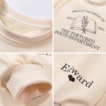 Maglietta personalizzata del Dipartimento Poeti Torturati Felpa con nome Regalo di compleanno per l'amante della poesia Amante dei libri Topo di biblioteca