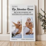 Personnalisé Adventure Time 1-4 Photos Post Painting avec Texte Anniversaire Cadeau d'anniversaire pour les amoureux de l'aventure et les passionnés de sports de plein air