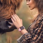 Bracelet de montre en silicone pour Apple Samsung Fitbit avec nom Cadeau d'anniversaire pour les amoureux des vaches des Highlands