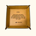 Personalisierte romantische Nachricht faltbare Leder Catchall Snap Tray mit Namen Desktop Storage Organizer Valentinstag Geschenk für Paar