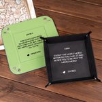 Personalisierte romantische Nachricht faltbare Leder Catchall Snap Tray mit Namen Desktop Storage Organizer Valentinstag Geschenk für Paar