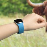 Bracelet de montre en silicone pour Apple Samsung Fitbit avec nom Cadeau d'anniversaire pour les amoureux des vaches des Highlands
