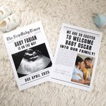 Periódico personalizado con texto y foto para anunciar el nacimiento de un bebé Regalo de Baby Shower para la madre