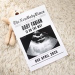 Periódico personalizado con texto y foto para anunciar el nacimiento de un bebé Regalo de Baby Shower para la madre