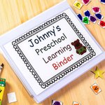 Personalized Preschool Learning Binder Educational Toys for Kids
