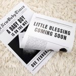 Periódico personalizado con texto y foto para anunciar el nacimiento de un bebé Regalo de Baby Shower para la madre