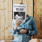 Periódico personalizado con texto y foto para anunciar el nacimiento de un bebé Regalo de Baby Shower para la madre