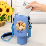 Bolsa Porta Botella de Agua Antropomorfa Personalizada con Nombre y Correa para 40oz Stanley Regalo de Cumpleaños para Mujer