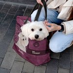 Personalisierte Retro-Muster 1-3 Haustier Fotos Pfote drucken große Tragetasche mit Namen Geburtstag Geschenk für Hund Mutter Haustierliebhaber
