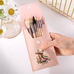 Personalisierte Geburt Blume Western Cowgirl Boots Design Makeup Pinsel Tasche mit Namen und 8 Stück Makeup Pinsel Reisezubehör Geburtstag Geschenk für Frauen