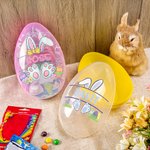 Personalized Cute Easter Bunny Jumbo Fillable Egg with Name Easter Gift for Kids