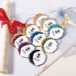 Personalized Glitter Resin Grad Hat Magnet with Name Year Set of 5 Fridge Decor Keepsake School College Graduation Party Favors Gift for Graduates