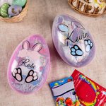 Conejo de Pascua personalizado Huevo rellenable con nombre Regalo de Pascua para niños