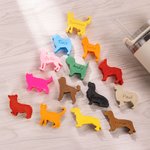 Personalisierte Multicolor 3D gedruckt Katze Hund Form Stroh Topper mit Namen Zubehör für Stanley Tumbler Geburtstag Party Geschenk für Tierliebhaber