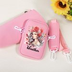 Bolsa Porta Botella de Agua Antropomorfa Personalizada con Nombre y Correa para 40oz Stanley Regalo de Cumpleaños para Mujer