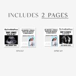 Periódico personalizado con texto y foto para anunciar el nacimiento de un bebé Regalo de Baby Shower para la madre