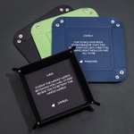 Personalisierte romantische Nachricht faltbare Leder Catchall Snap Tray mit Namen Desktop Storage Organizer Valentinstag Geschenk für Paar