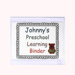 Personalized Preschool Learning Binder Educational Toys for Kids